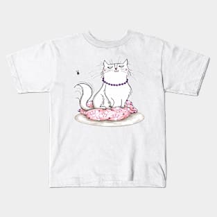 Madame - Katze - Cat - Prinzessin - Weiße Katze - White Cat Kids T-Shirt